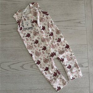 NWT Kate Quinn Cotton Rose Quartz Button Jumpsuit